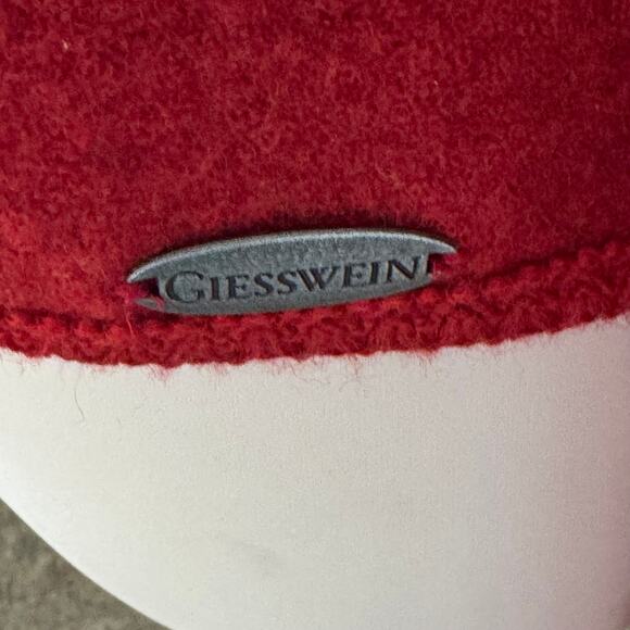 Giesswein Austria Red Merino Boiled Wool Womens Jacket Size USA 8 Tyrolean Coat - Picture 8 of 12